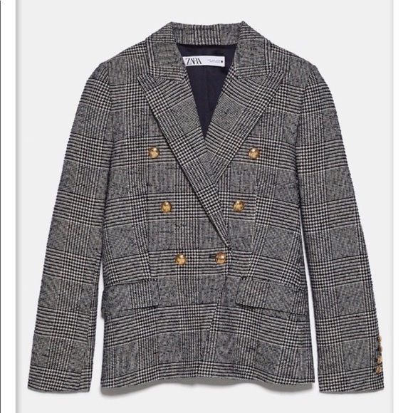 Zara Jackets & Blazers - Zara plaid double breasted Jacket